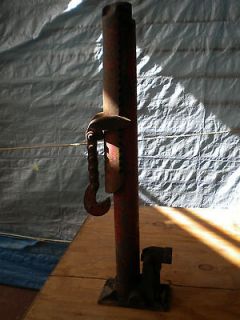 Vintage High Lift Hydraulic Jack / chain and hook, lifts about 15
