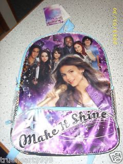 988 NICKELODEON VICTORIOUS MAKE IT SHINE GIRLS BACKPACK LAVENDER BLUE