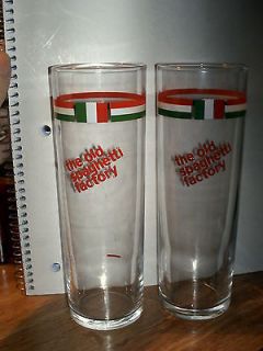 Set of two Glassware The Old Spaghetti Factory Drinking Glasses Red