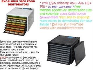 NEW Excalibur 3900 9 Tray Food Dehydrator Raw Foods