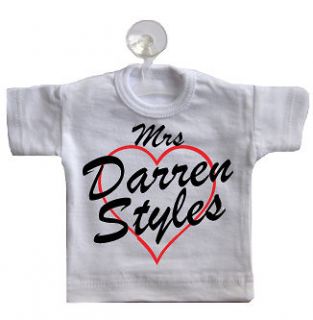 Mrs Darren Styles Mini T Shirt For Car Window Sticker