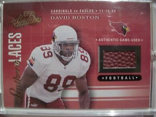 ABSOLUTE LEATHER AND LACES DAVID BOSTON , CARDINALS  BOX # 42