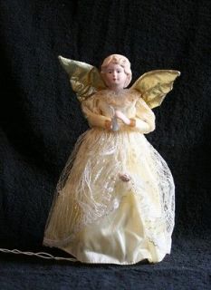 Gold Wing Lighted Angel statue treetop or desktop