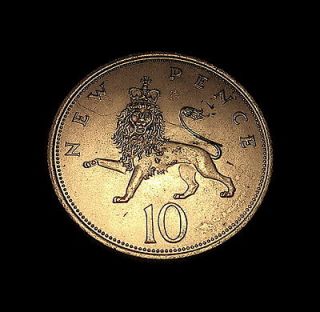 Great Britain British 10 New Pence BU MINT FISRT DECIMAL COINAGE