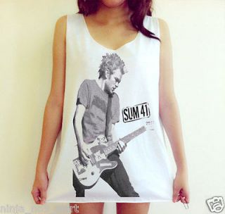 SUM 41 Deryck Whibley Punk Rock Music Nirvana Dress Tank Top T Shirt