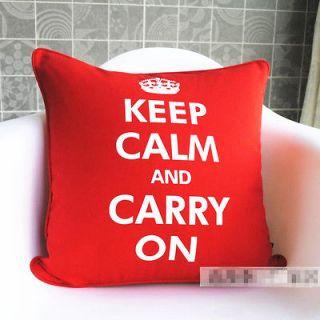 Keep Calm And Carry On Decorative Pillow Case Cushion Cover Sham