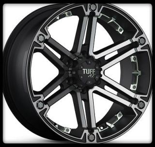 TUFF T01 BLACK RIMS AND 255/65/17 TOYO OPEN COUNTRY A/T WHEELS TIRES