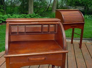 Newly listed Two Antique Roll Top Desk Nightstands 1940s