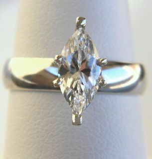 diamond ring marquise solitaire wide band yellow gold