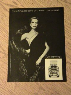 1980 GEMINESSE FRAGRANCE ADVERTISEMENT COLOGNE PERFUME MAX FACTOR AD