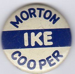 Ike Morton Cooper Coattails Campaign Button Kentucky