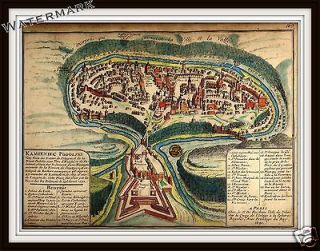 Old World Map   1691French Map of Kamianets   Podilskyi in Western
