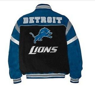 Detroit Lions Official NFL Suede Varsity Jacket by G III S M L XL XXL