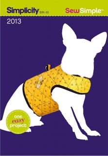Anxiety Vest Easy Dog Coat Sewing Pattern size XXS M 2½ 8 lbs