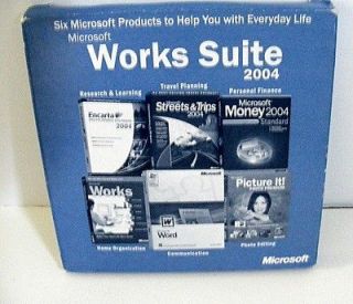 Microsoft Works Suite, Money, Works, Word, Picture It, Encarta