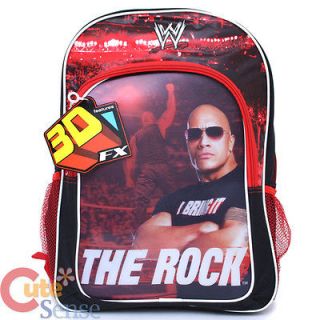 WWE Wrestling The Rock School Backpack 16 Large Book Bag 3D