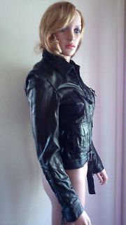 REAL leather jacket DIESEL black gold LASKY New Tags RRP £600 XXS XS