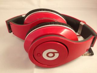 Monster Beats by Dr Dre STUDIO Earphones Headphones RED Genuine