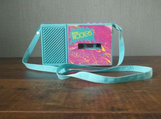 and the Rockers Portable Cassette Tape Player with Karaoke Mic Input