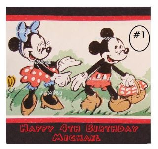 Mickey and Minnie Mouse Edible Cake/Cupcake/C ookie Toppers