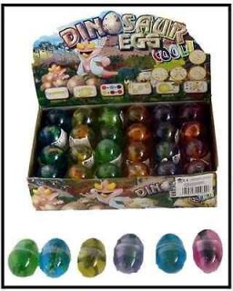 12 x Mini Coloured Dinosaur Eggs In Slime Goo Putty Childrens Party