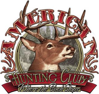 Dixie TShirt American Hunting Club Where The Buck Stops Deer Hunt Gun