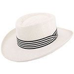 DOBBS FIFTH AVENUE NEW YORK WHITE HAT SIZE MEDIUM NEW WITHOUT TAG