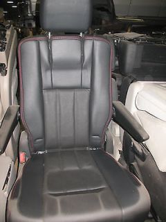 11 13 BLACK LEATHER W/RED STITCHING CHRY/DODGE MINIVAN MIDDLE SEATS