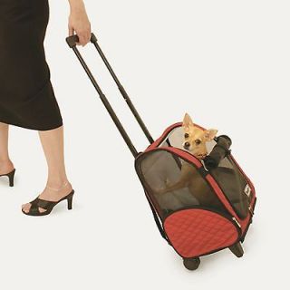 Roll Around wheeled Dog Backpack Bed C ar Seat  airline pet Carrier 4