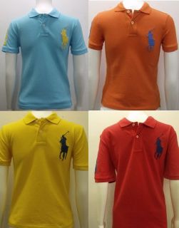 Ralph Lauren Boys Kids Big Ponny Short Sleeve Polo Shirt/Top SIZES 5