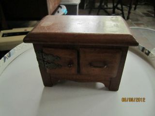 Vintage old Wood Kitchen Cabinet Miniature Furniture