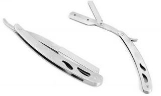 New Straight Barber Edge Steel Razors Folding Shaving Knife With 10pcs