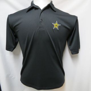 ROCKSTAR ENERGY embroidered rugby polo Ultra Club cool n dry elite