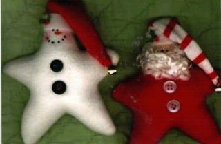 Star Snowman & Star Santa Ornament Craft Pattern, Janets Creations