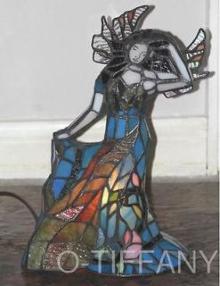 Newly listed Tiffany Style Stained Glass Lamp Blue Fairy w/ Tiffany