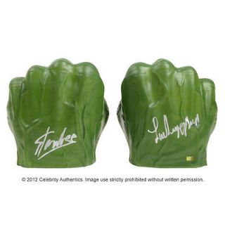 STAN LEE & LOU FERRIGNO AUTOGRAPHED THE AVENGERS INCREDIBLE HULK FISTS