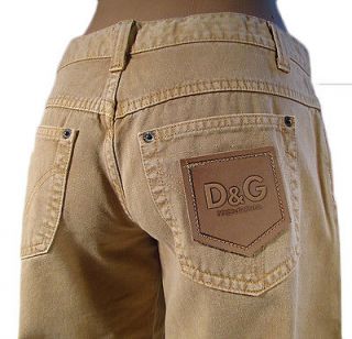 DOLCE & GABBANA Chino womens logo baggy jeans pants retro Denim