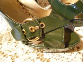 Nice Green Peep Toe Platform Heels by Qupid Size 7M~St. Pattys Day