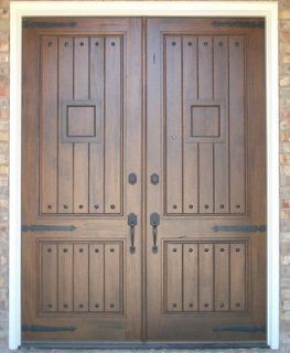 Exterior Knotty Alder Double Entry Doors Rustic Knotty Alder Door