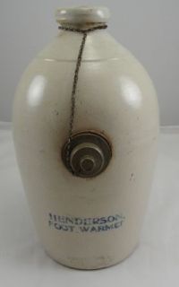 Rare Henderson Foot Warmer 1912 Dorchester Pottery Wks