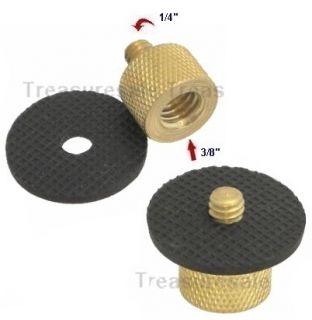 TWO 3/8 to 1/4 Tripod Thread Reducer / Adapter Brass