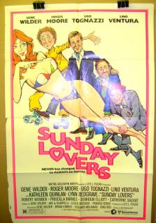 Movie Poster,Sunday Lovers,Gene Wilder, Roger Moore F55