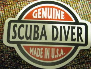 Vinyl helmet sticker decal Genuine Scuba Diver made in the USA for