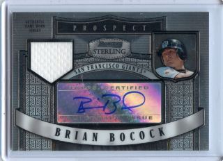 2007 BOWMAN STERLING #BSP BB BRIAN BOCOCK AUTO ROOKIE RC JERSEY JSY
