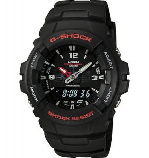 Shock 200 Meter WR Black Resin Watch, Analog/Digital , G100 1BV