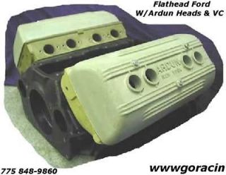 Ford Replica Block with Ardun Heads & Valve Covers, Flat Head Ford