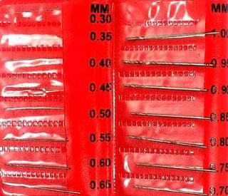 New,Drill Bit Set of 15pc Size 0.30 to 1mm HSS Steel Carbide Watch