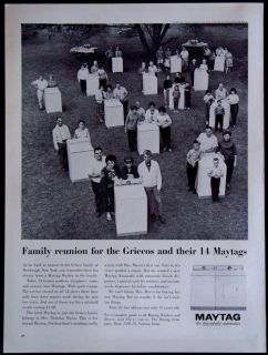 Vintage 1963 Maytag Washers Dryers Magazine Ad Grieco Family New York