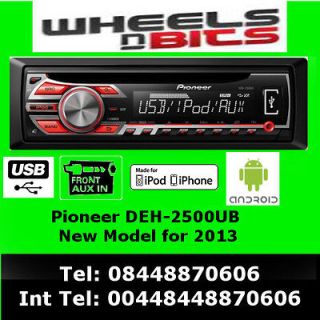  2500UI Car Stereo CD  USB Aux in iPod iPhone Tuner Android Ready
