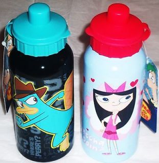 Disney Phineas And Ferb / Isabella Aluminium Sports Drinks Bottle New